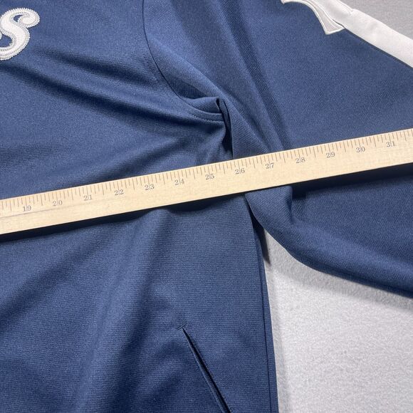 New York Yankees Jacket Men XL Stitches Athletic Zip Up Full Track‎ Navy White - Picture 5 of 12